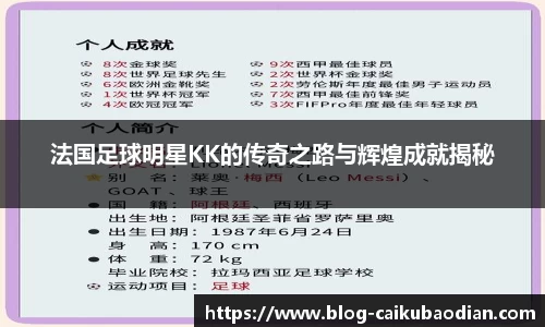 法国足球明星KK的传奇之路与辉煌成就揭秘